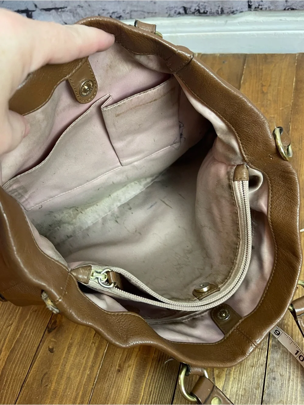 Coach Ashley purse tan brown project bag